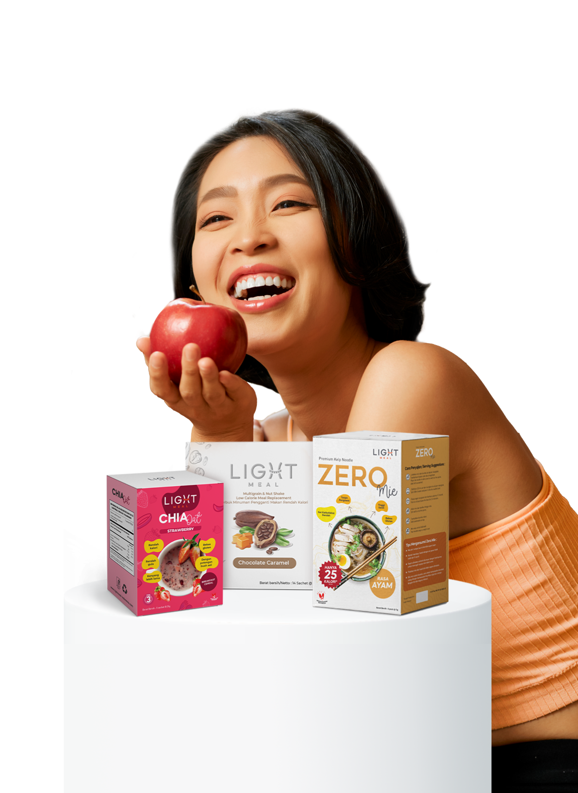Model with LIGHTmeal products