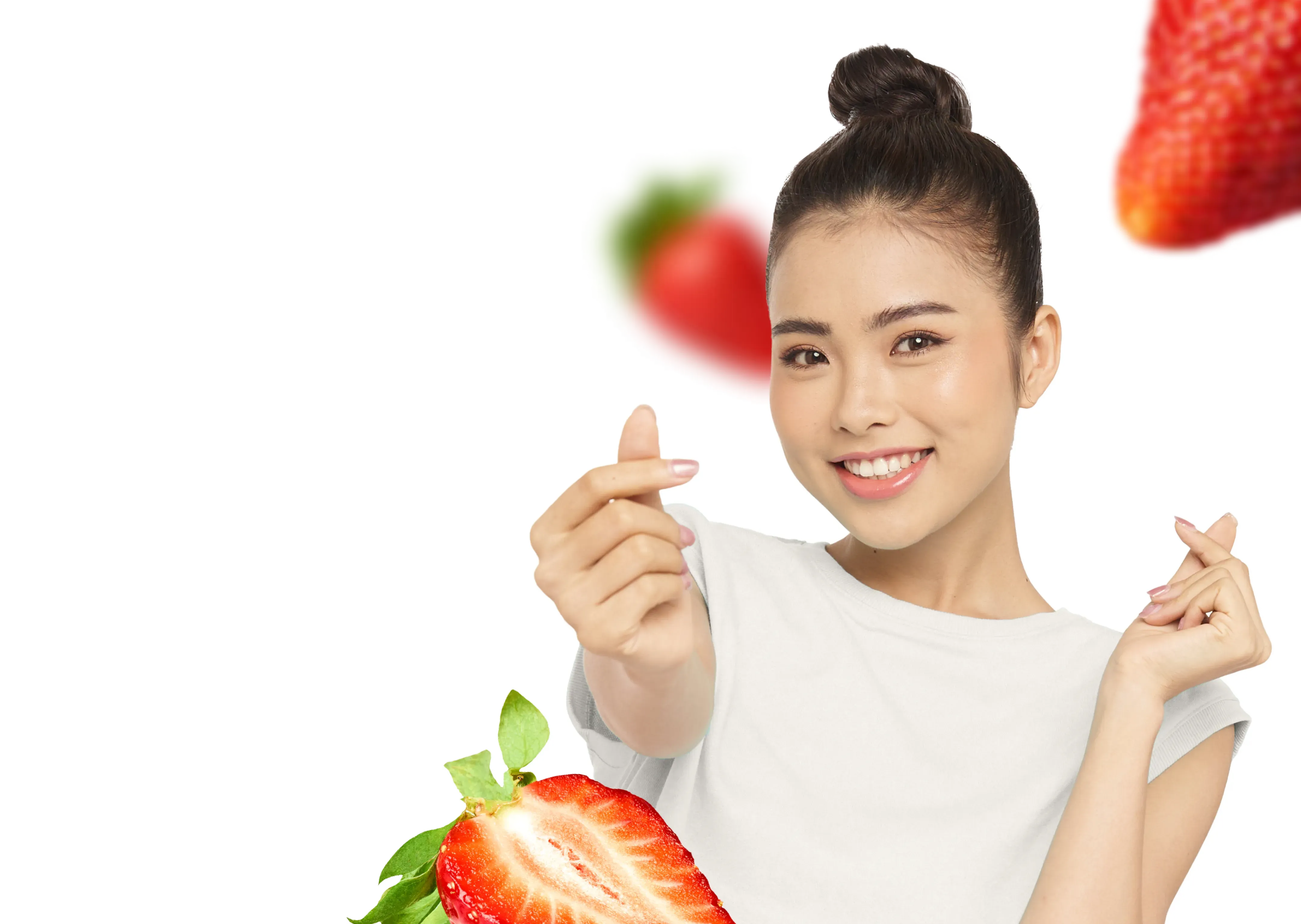 Person with Strawberries